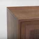 Grier Medium Brown Solid Wood WCane Sideboard - Default Title