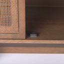 Grier Medium Brown Solid Wood WCane Sideboard - Default Title