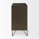 Pandora Dark Brass Metal WRed Wood 2 Door Accent Cabinet - Default Title
