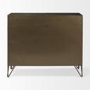 Pandora Dark Brass Metal WRed Wood 2 Door Accent Cabinet - Default Title