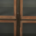 Pandora Dark Brass Metal WRed Wood 2 Door Accent Cabinet - Default Title