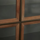 Pandora Dark Brass Metal WRed Wood 2 Door Accent Cabinet - Default Title