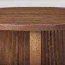 Enzo 32 Round Tabletop w Fluted Wood Base Foyer Accent Table - Default Title