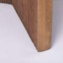 Enzo 32 Round Tabletop w Fluted Wood Base Foyer Accent Table - Default Title