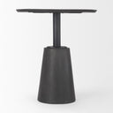 Maxwell 32 Round Black-Brown Wood w Black Metal Pedestal Bistro Table - Default Title
