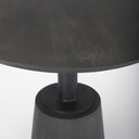 Maxwell 32 Round Black-Brown Wood w Black Metal Pedestal Bistro Table - Default Title