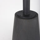 Maxwell 32 Round Black-Brown Wood w Black Metal Pedestal Bistro Table - Default Title