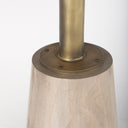 Maxwell 32 Round Light Wood Tabletop Base w Gold Metal Accent Pedestal Bistro Table - Default Title