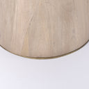 Maxwell 32 Round Light Wood Tabletop Base w Gold Metal Accent Pedestal Bistro Table - Default Title