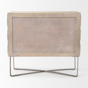 Excelsior 360L x 180W x 325H Light Brown Wood Gold Iron Base Accent Cabinet - Default Title