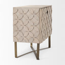 Excelsior 360L x 180W x 325H Light Brown Wood Gold Iron Base Accent Cabinet - Default Title
