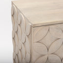 Excelsior 360L x 180W x 325H Light Brown Wood Gold Iron Base Accent Cabinet - Default Title