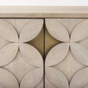 Excelsior 360L x 180W x 325H Light Brown Wood Gold Iron Base Accent Cabinet - Default Title