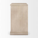 Braxton 335L x 185W x 315H Beige Wood WBlack Accents 2 Door Accent Cabinet - Default Title