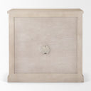 Braxton 335L x 185W x 315H Beige Wood WBlack Accents 2 Door Accent Cabinet - Default Title