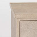 Braxton 335L x 185W x 315H Beige Wood WBlack Accents 2 Door Accent Cabinet - Default Title