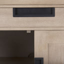 Braxton 335L x 185W x 315H Beige Wood WBlack Accents 2 Door Accent Cabinet - Default Title