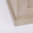 Braxton 335L x 185W x 315H Beige Wood WBlack Accents 2 Door Accent Cabinet - Default Title