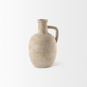 Zenni 53L x 53W x 93H Warm Beige Ceramic Vase - Default Title