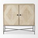 Hogarth 360L x 160W x 340H 2 Door Blonde Wood Accent Cabinet - Default Title