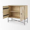 Hogarth 360L x 160W x 340H 2 Door Blonde Wood Accent Cabinet - Default Title