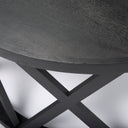 Forsey 280L x 453W x 180H Black Solid Wood Round Coffee Table - Default Title