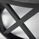 Forsey 280L x 453W x 180H Black Solid Wood Round Coffee Table - Default Title