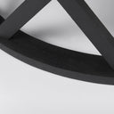 Forsey 280L x 453W x 180H Black Solid Wood Round Coffee Table - Default Title