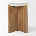 Bianca Wood and Marble Accent Table - Default Title