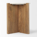 Bianca Wood and Marble Accent Table - Default Title