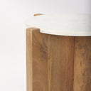 Bianca Wood and Marble Accent Table - Default Title