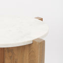 Bianca Wood and Marble Accent Table - Default Title