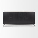 Sloan 800L x 170W x 360H Black Wood WBlack Metal Frame Sideboard - Default Title