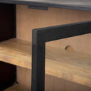 Sloan 800L x 170W x 360H Black Wood WBlack Metal Frame Sideboard - Default Title