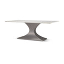 Maxton 790L x 390W x 300H Marble Top w Gunmetal Base Dining Table - Default Title