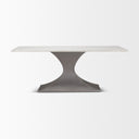 Maxton 790L x 390W x 300H Marble Top w Gunmetal Base Dining Table - Default Title