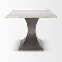 Maxton 790L x 390W x 300H Marble Top w Gunmetal Base Dining Table - Default Title