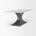 Maxton 790L x 390W x 300H Marble Top w Gunmetal Base Dining Table - Default Title