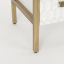Savannah White Fir Veneer w Gold Metal 3-Drawer Accent Cabinet - Default Title