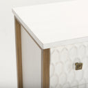 Savannah White Fir Veneer w Gold Metal Accents 6-Drawer Sideboard - Default Title