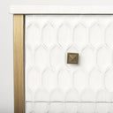 Savannah White Fir Veneer w Gold Metal Accents 6-Drawer Sideboard - Default Title