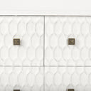 Savannah White Fir Veneer w Gold Metal Accents 6-Drawer Sideboard - Default Title