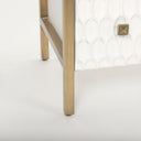 Savannah White Fir Veneer w Gold Metal Accents 6-Drawer Sideboard - Default Title