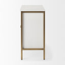 Savannah White Fir Veneer w Gold Metal Accent 2-Door Accent Cabinet - Default Title