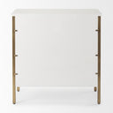 Savannah White Fir Veneer w Gold Metal Accent 2-Door Accent Cabinet - Default Title