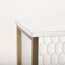 Savannah White Fir Veneer w Gold Metal Accent 2-Door Accent Cabinet - Default Title