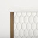Savannah White Fir Veneer w Gold Metal Accent 2-Door Accent Cabinet - Default Title