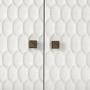 Savannah White Fir Veneer w Gold Metal Accent 2-Door Accent Cabinet - Default Title