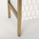 Savannah White Fir Veneer w Gold Metal Accent 2-Door Accent Cabinet - Default Title