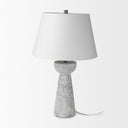 Julia 160L x 160W x 270H Gray Antique Painted Cement Table Lamp - Default Title
